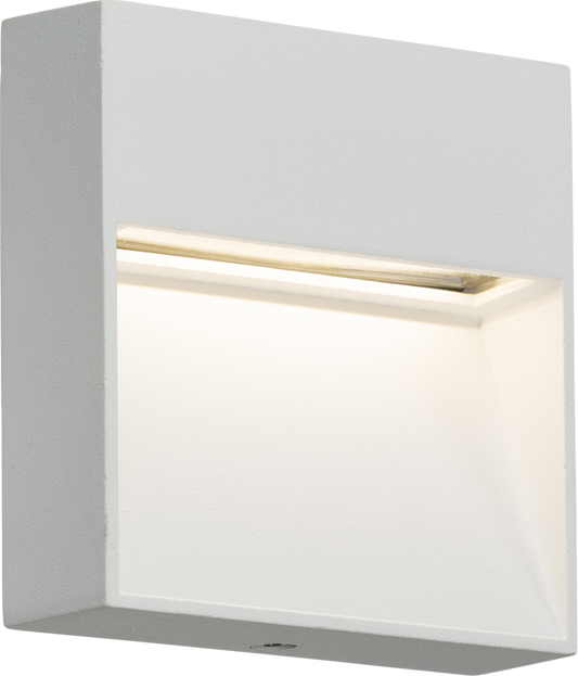 230V IP44 5W LED Square Wall /Guide light - White