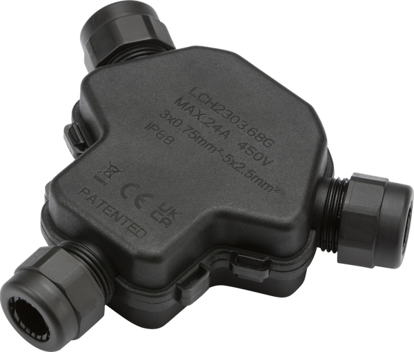 IP68 3-way Weatherproof Gel Junction Box