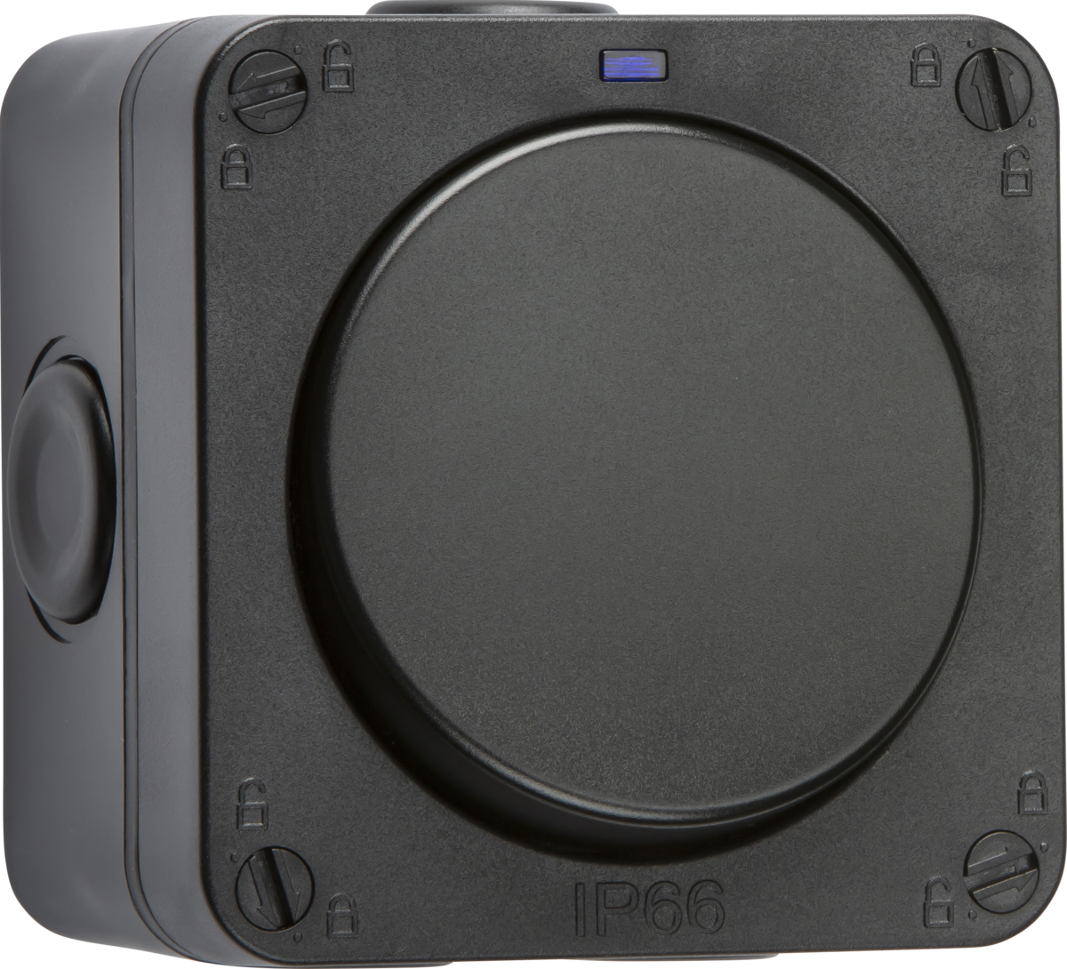 IP66 20AX 1G DP Switch - Black