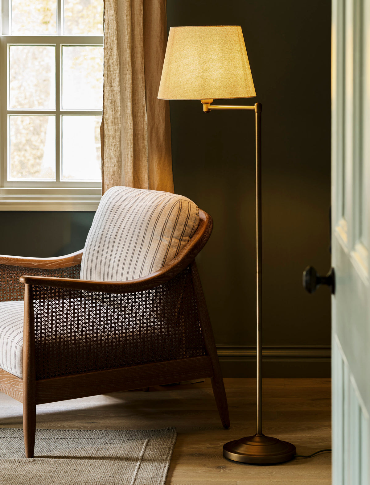 Peartree Floor Lamp - Steel, Antique Bronze
