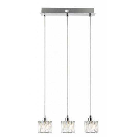 Aurora 3 Light Extra Small Crystal Pendant Bar