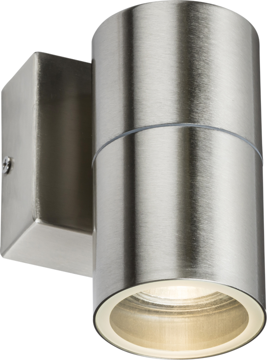 Fixed Single Wall Light - Brushed Chrome