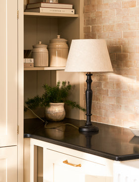 Harwell Table Lamp Antique - Mango Wood, Black
