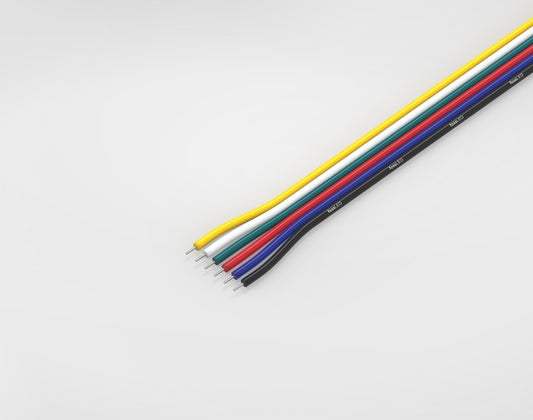 6 Core 5m pack of flat cable RGB+CCT 0.35mm