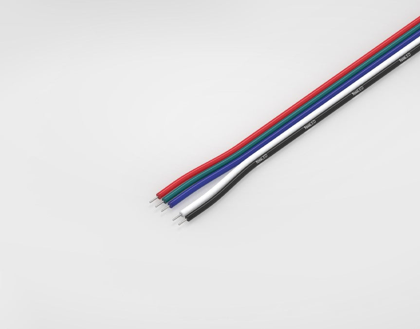 5 Core 5m pack of flat cable RGBW