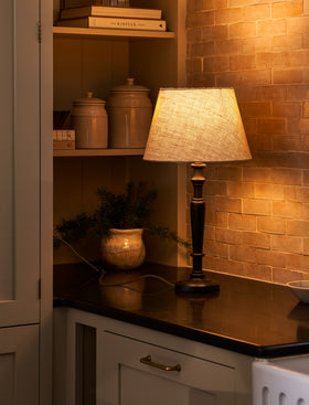 Harwell Table Lamp Antique - Mango Wood, Black