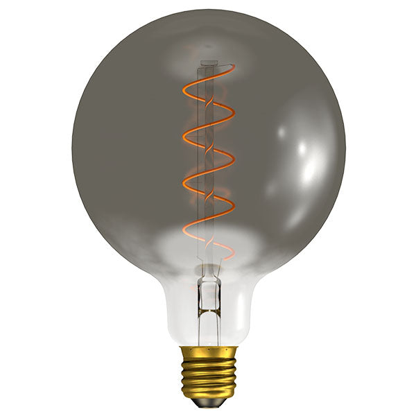 LED Vintage Soft Coil Gun Metal Large Globe Filament - Dimmable ES