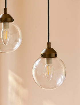 Everleigh Cluster Ceiling Light - Steel, Antique Brass