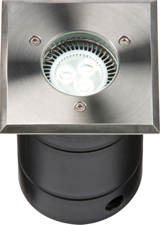 230V IP67 Grade 304 Stainless Steel Driveover Ground Light, Square