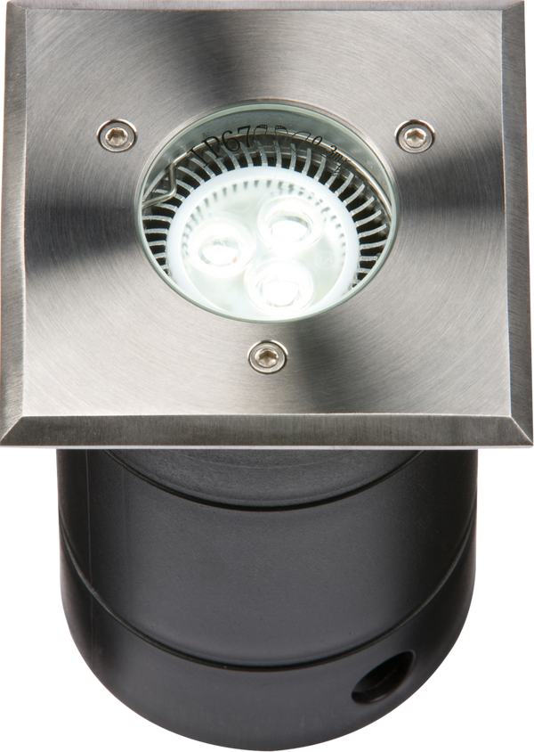 230V IP67 Grade 304 Stainless Steel Driveover Ground Light, Square