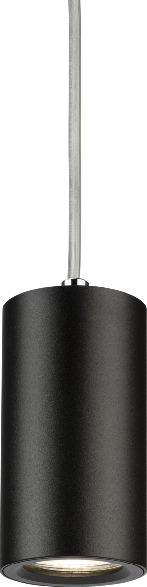Dasan Single Short Fixed Round Pendant Black
