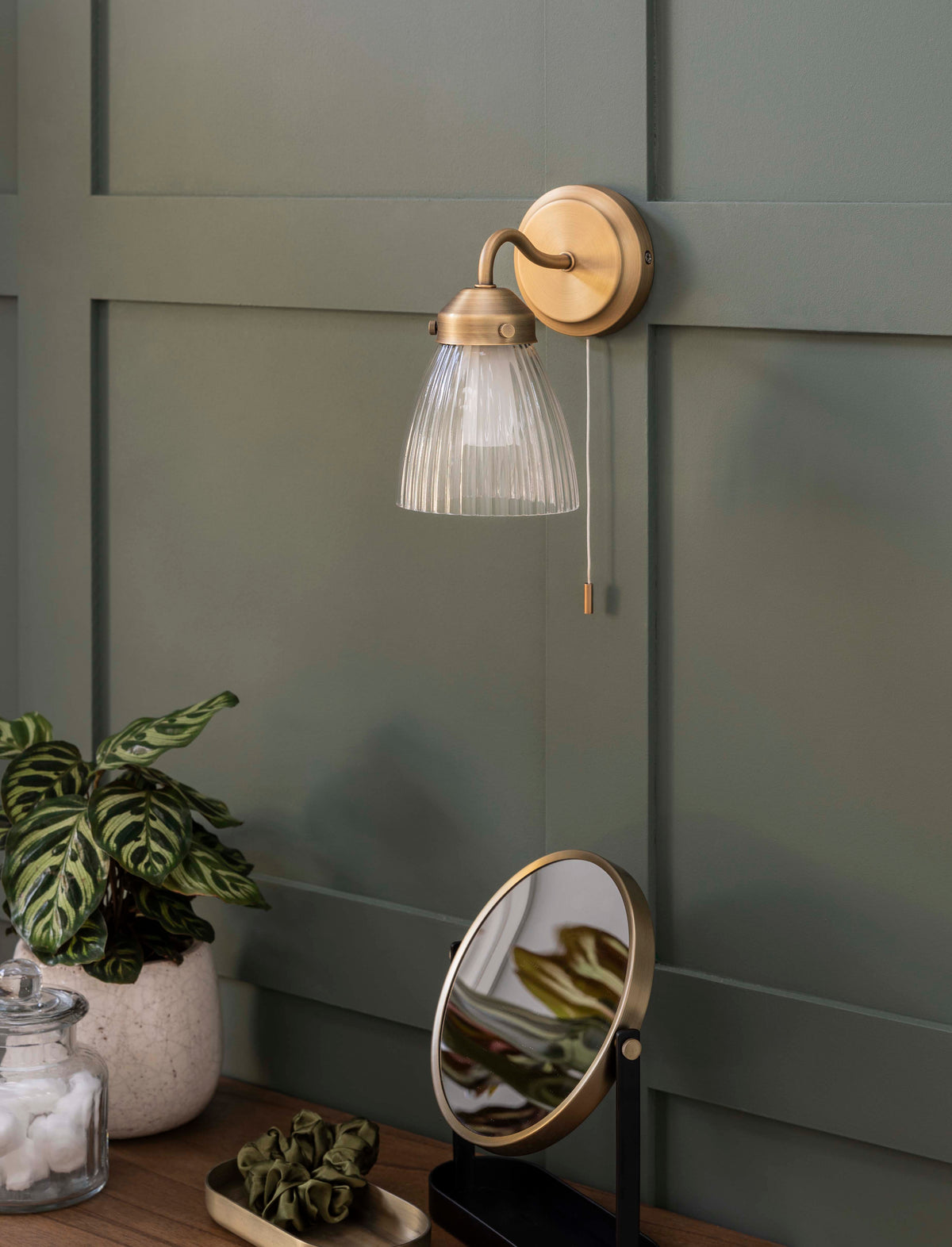 Fovant Bathroom Glass Wall Light