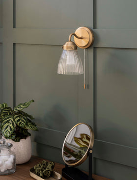 Fovant Bathroom Glass Wall Light