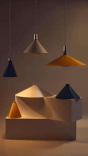 Bower Pendant with Cone Shade