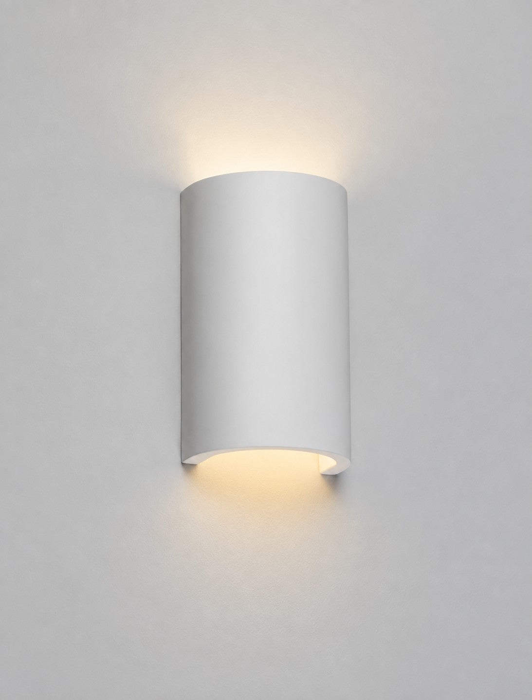 230V G9 40W Curved Up and Down Plaster Wall Light