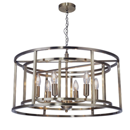 Chester 6 Light Pendant Antique Brass