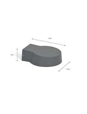 Litcham Outdoor Wall Light - Aluminium, Dark Grey