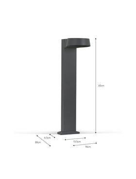 Litcham Outdoor Path Light - Aluminium, Dark Grey