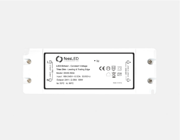 50w Driver 24v Mains Dimmable Constant Voltage IP20
