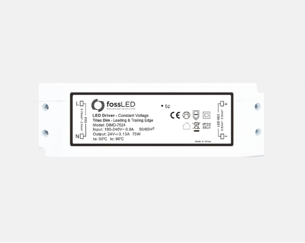 75w Driver 24v Mains Dimmable Constant Voltage IP20