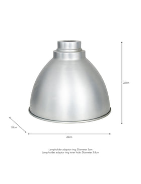 Hillingdon Easy-Fit Pendant Shade - Steel, Silver