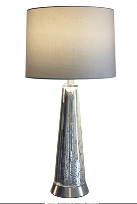 Ember Copper Effect Glass Table Lamp c/w Shade