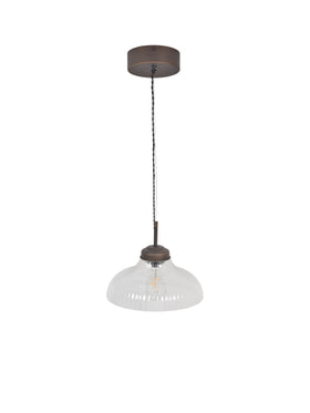 Fovant Fluted Glass Pendant Light