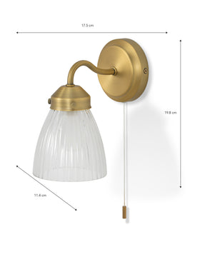 Fovant Bathroom Glass Wall Light