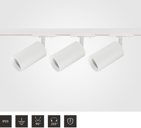 1 Metre 3pcs Shooter GU10 Spotlight Kit in White