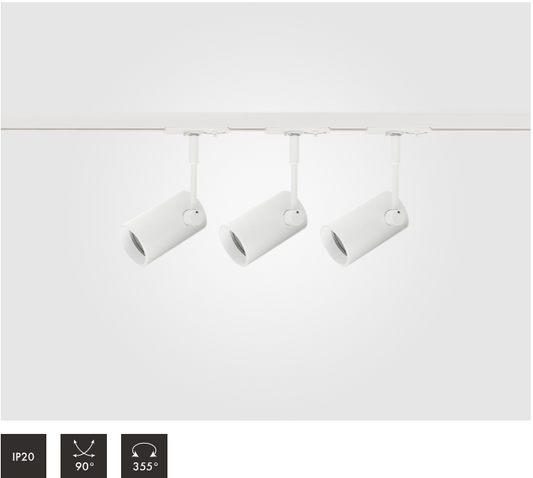 1 Metre 3pcs Pointer GU10 Spotlight Kit in White