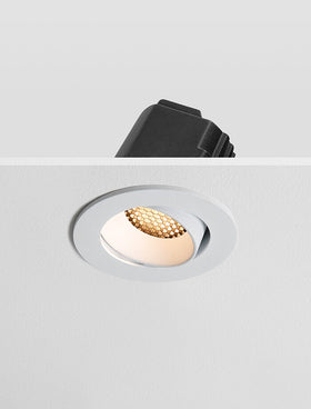 FORMA Honeycomb - Anti Glare Downlight Tilt, 0-10v, White/White