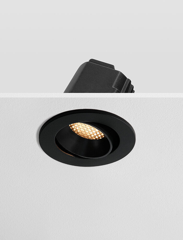 FORMA Honeycomb - Anti Glare Downlight Tilt, 0-10v, Black/Black
