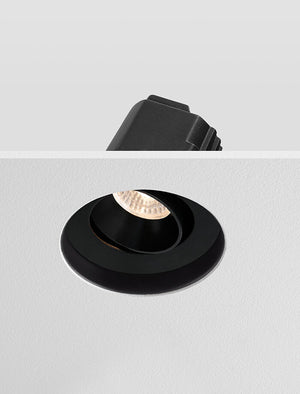 FORMA - Trimless Anti Glare Downlight Tilt, Mains Dimmable, Black/Black