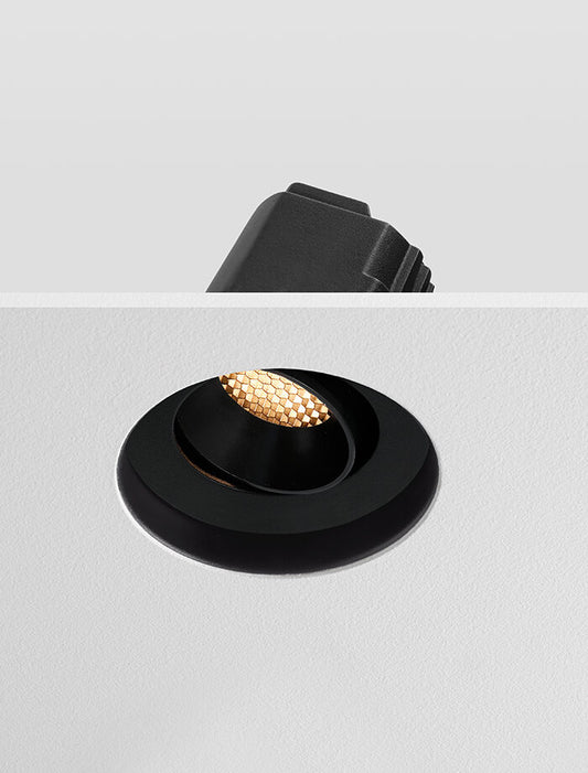 FORMA Honeycomb - Trimless Anti Glare Downlight Tilt, Mains Dimmable, Black/Black