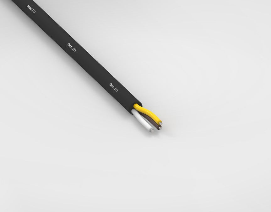 3 Core 0.50mm Black Sheath 100m