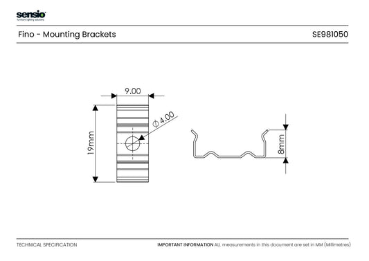 Fino? Mounting Bracket Set
