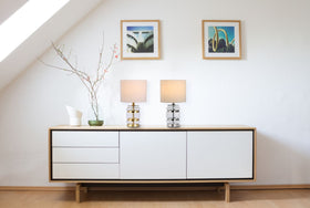 Hartley Satin Brass Table Lamp with Shade