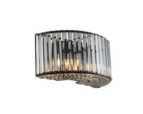 Venus Wall Light - Clear Crystal and Matt Black