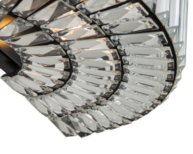 Venus Wall Light - Clear Crystal and Matt Black