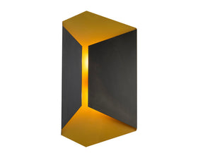 Onyx Wall Light - Brushed Brass & Black