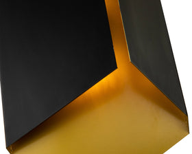 Onyx Wall Light - Brushed Brass & Black