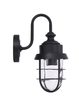 Edgeware Caged Wall Light - Steel, Black