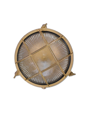 Devonport Round Bulkhead Light - Brass