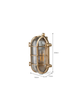 Devonport Bulkhead Light - Brass