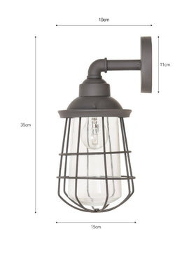 Finsbury Wall Light - Aluminium, Charcoal