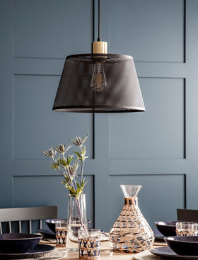 Curzon Pendant Light - Steel, Black