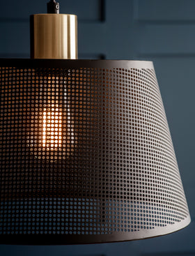 Curzon Pendant Light - Steel, Black
