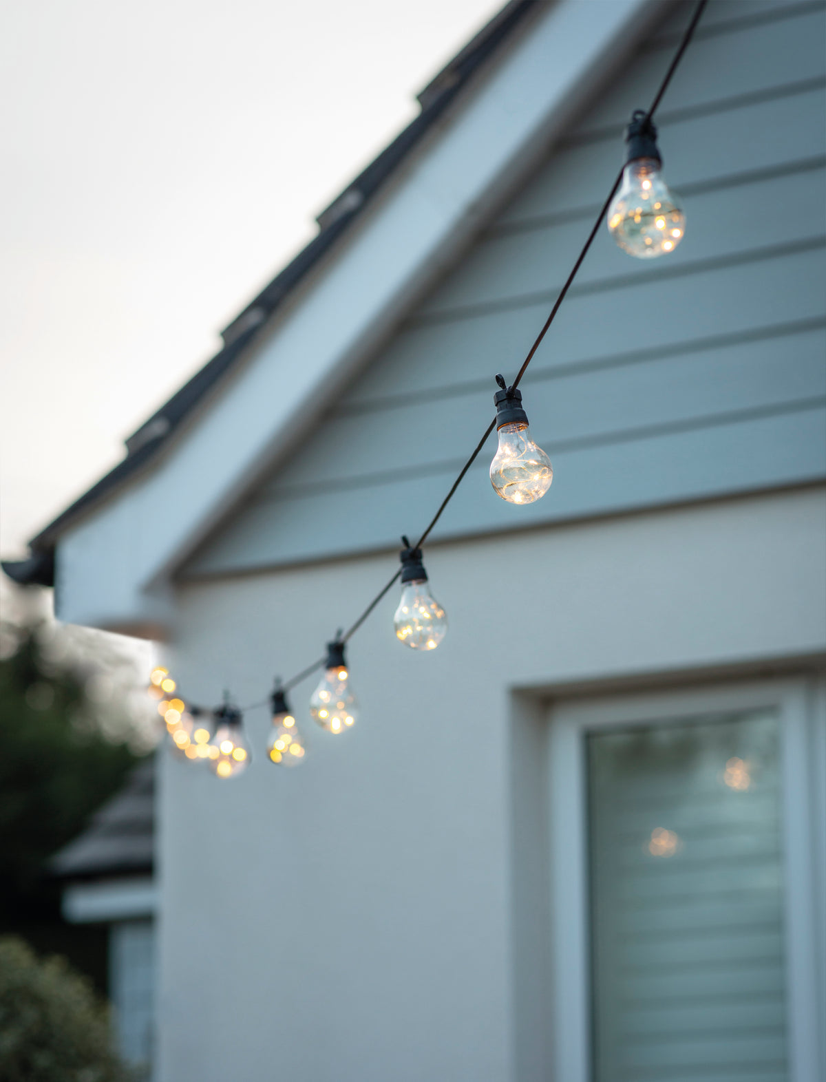 Festoon Lights Classic Solar 20 Bulbs - Black