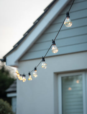 Festoon Lights Classic Solar 20 Bulbs - Black