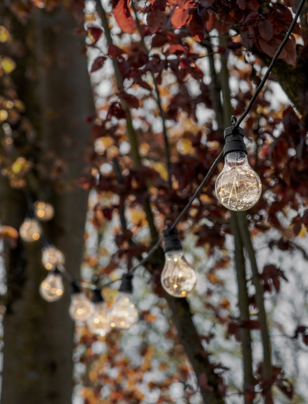Festoon Lights Classic Extendable 20 Bulbs - Black